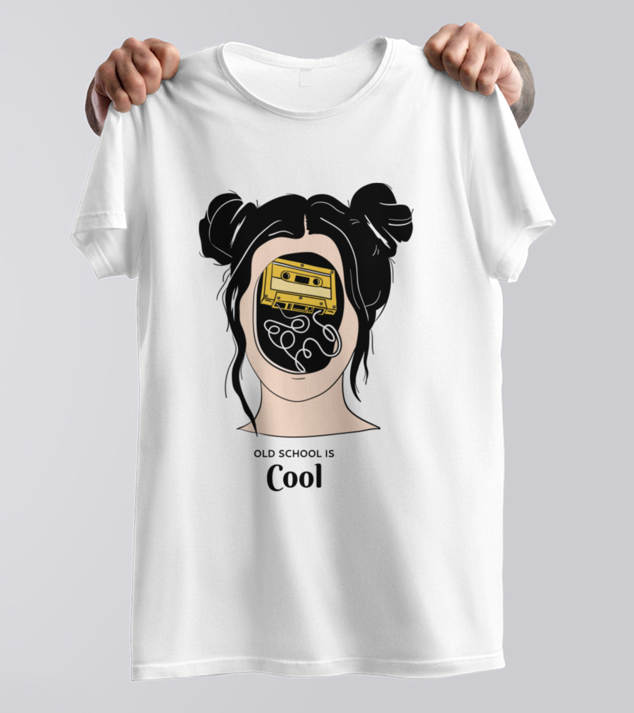 Old School Is Cool Cassette Tape Head T-Shirt