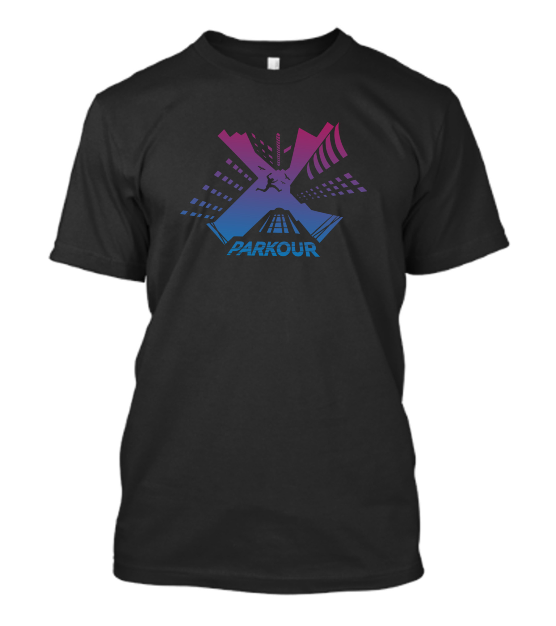 Parkour Runner Freerunner Traceur Urban Skyline T-Shirt