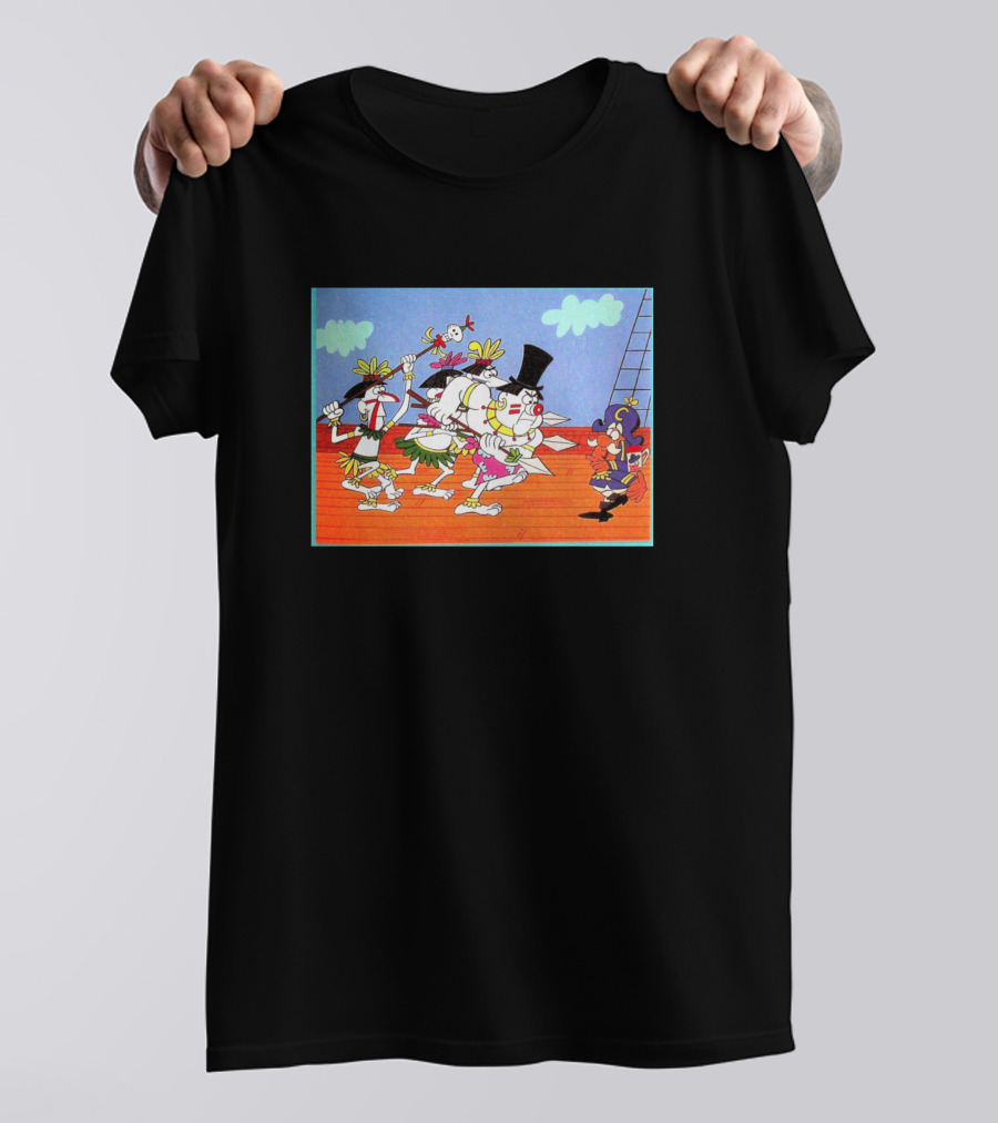 Piggy Girl Dancing On Deck With Fancy Ducks T-Shirt