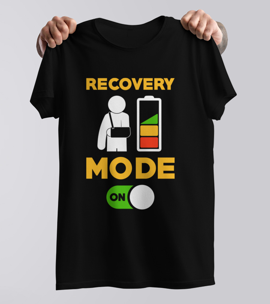 RECOVERY MODE ON Battery Arm Sling T-Shirt