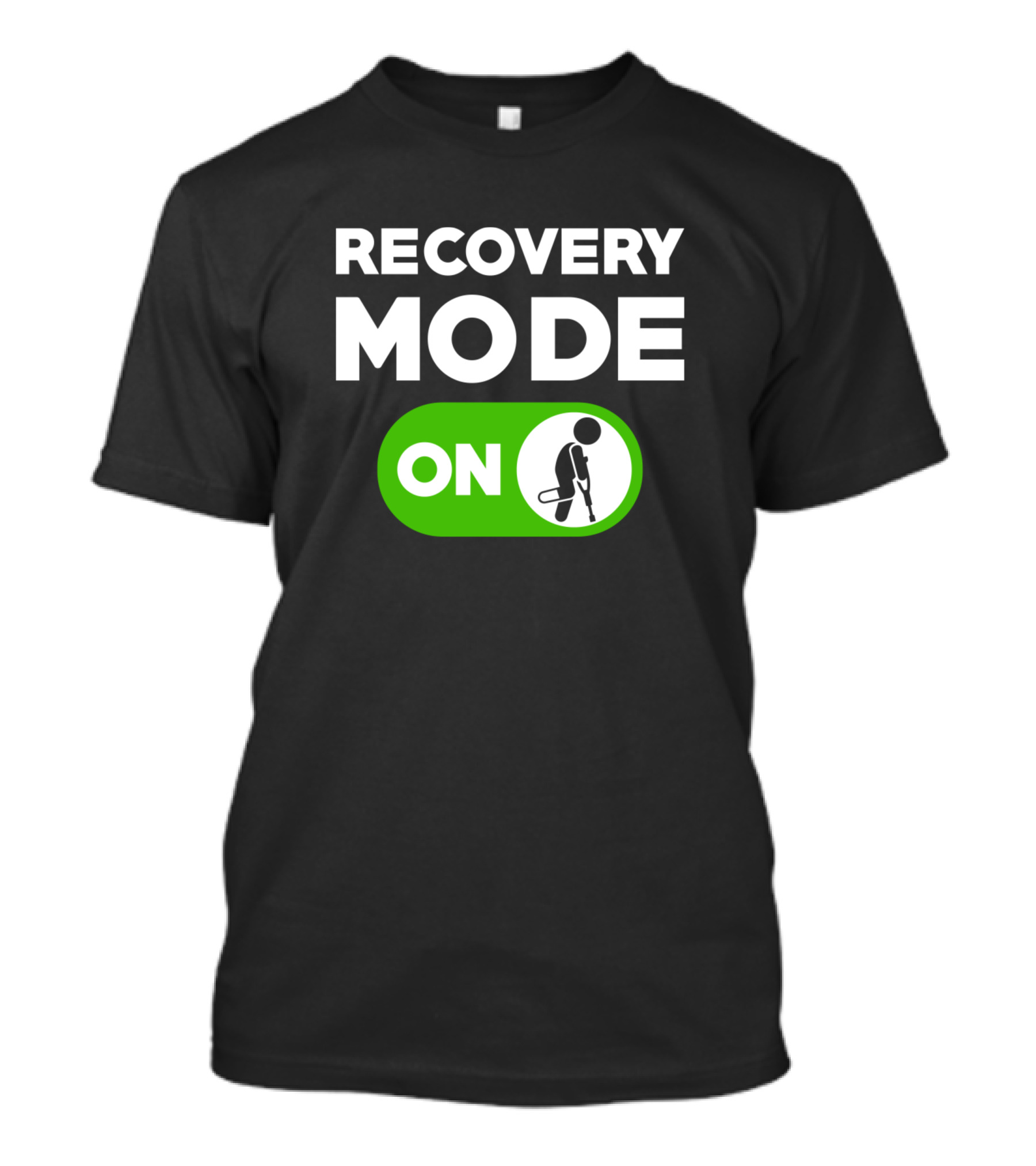 Recovery Mode On Crutch Symbol Injury Leg T-Shirt