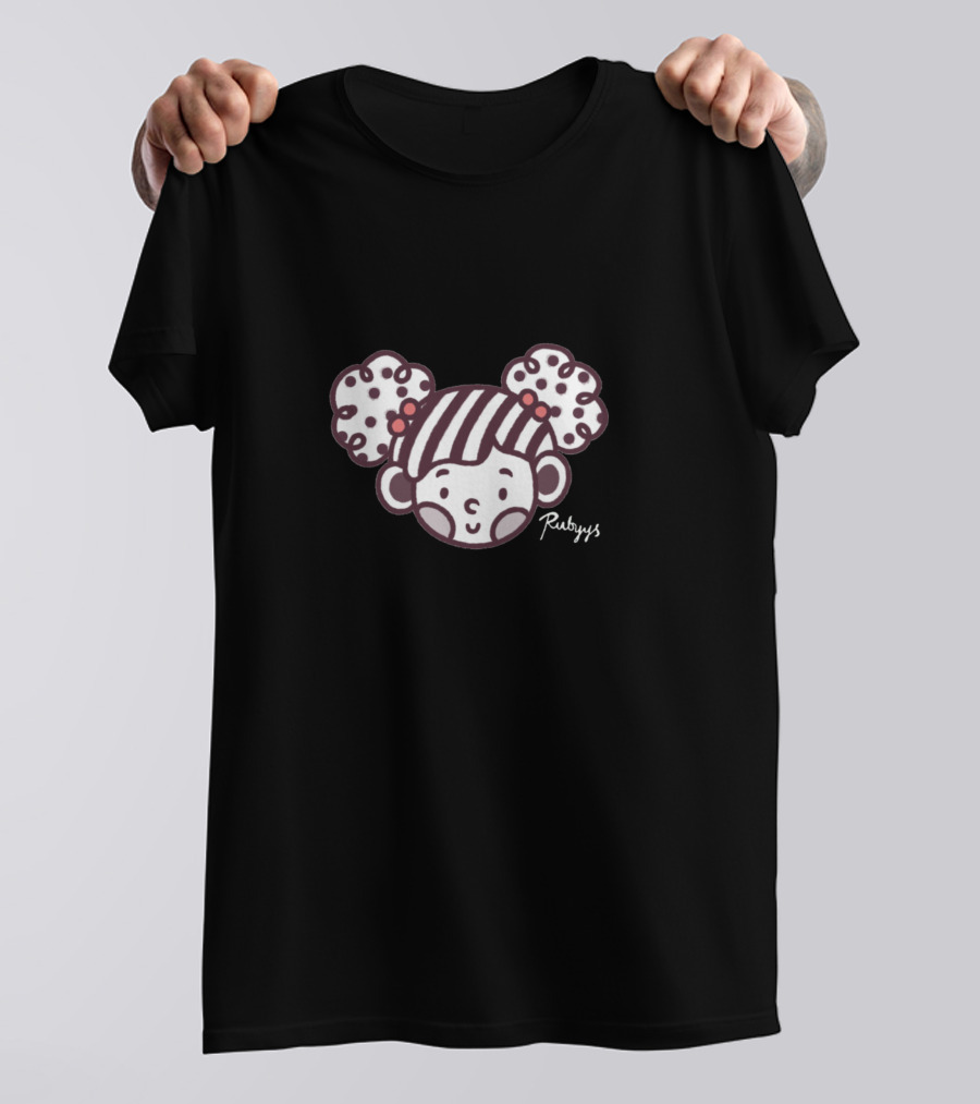 Rubyys Cute Cartoon Character With Pigtails T-Shirt