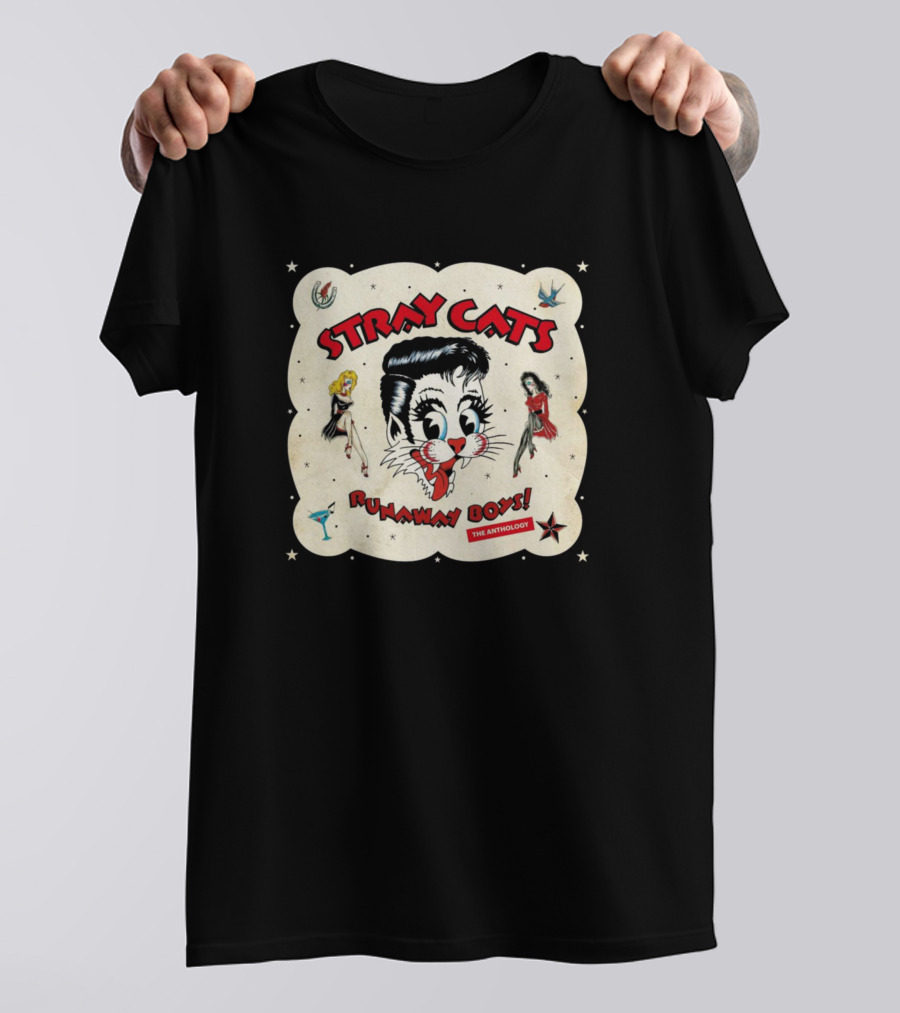 Stray Cats Runaway Boys The Anthology T-Shirt