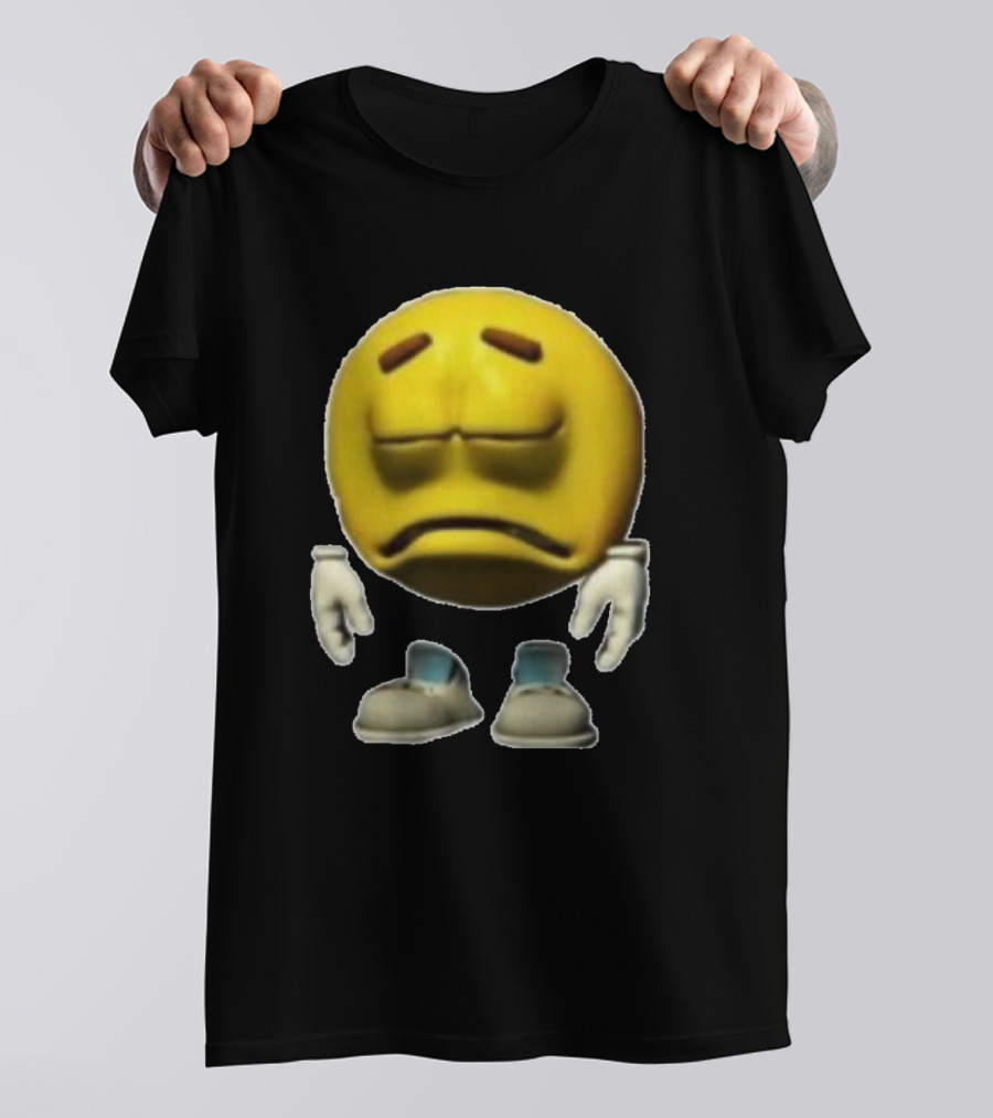 Sad Fellow Emoji Face Character T-Shirt