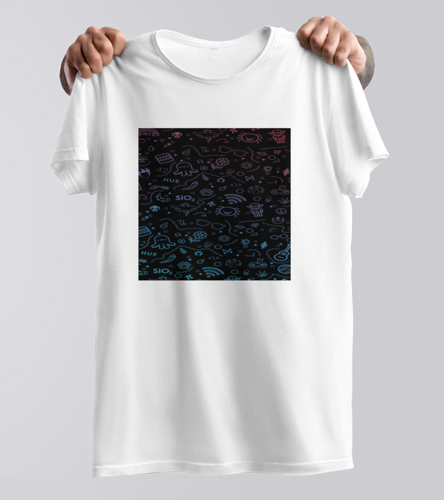 Hue SiO WiFi Icons And Doodles T-Shirt