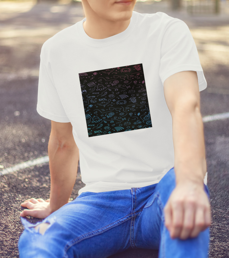 Hue SiO WiFi Icons And Doodles T-Shirt