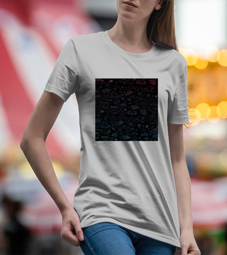 Hue SiO WiFi Icons And Doodles T-Shirt