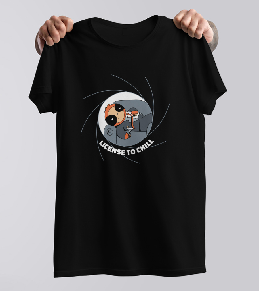 License To Chill Lazy Sloths Lover Spy T-Shirt