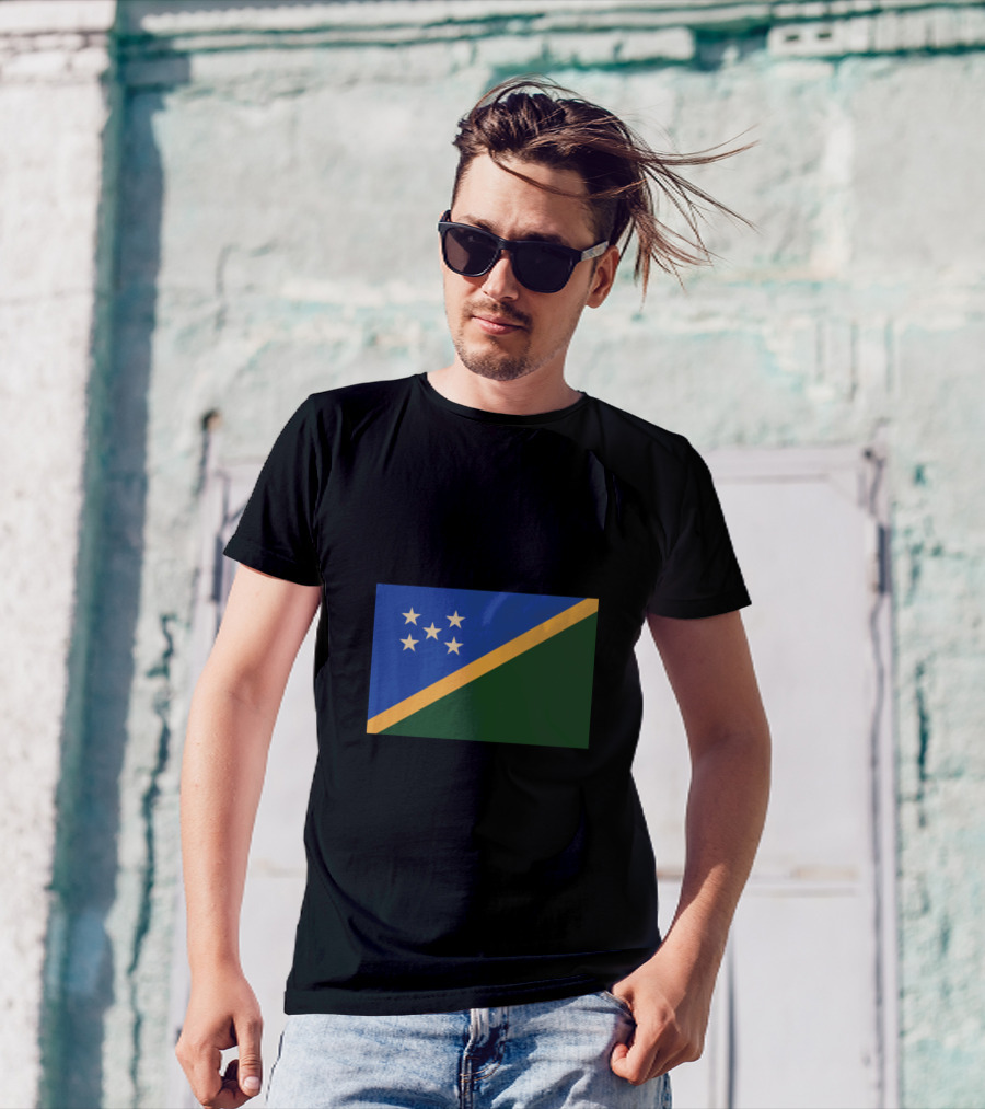 Solomon Islands Honiara Flag Iconic Display T-Shirt