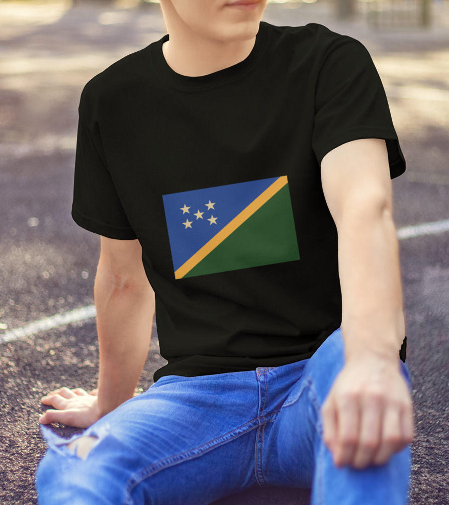 Solomon Islands Honiara Flag Iconic Display T-Shirt