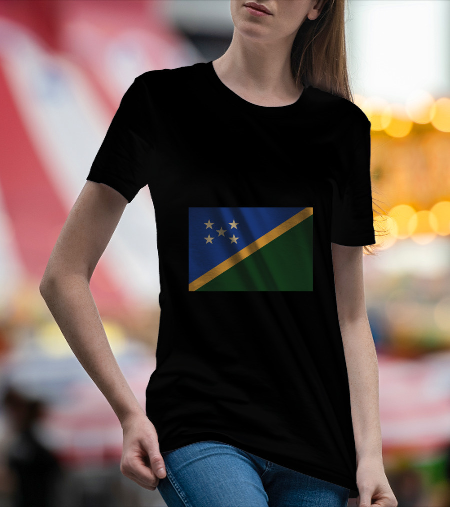 Solomon Islands Honiara Flag Iconic Display T-Shirt