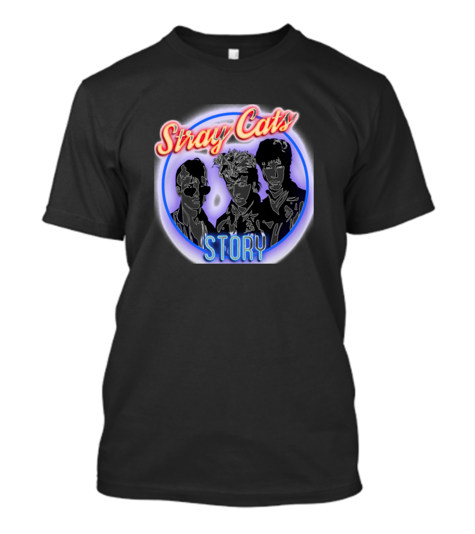 Stray Cats Story Neon Trio T-Shirt