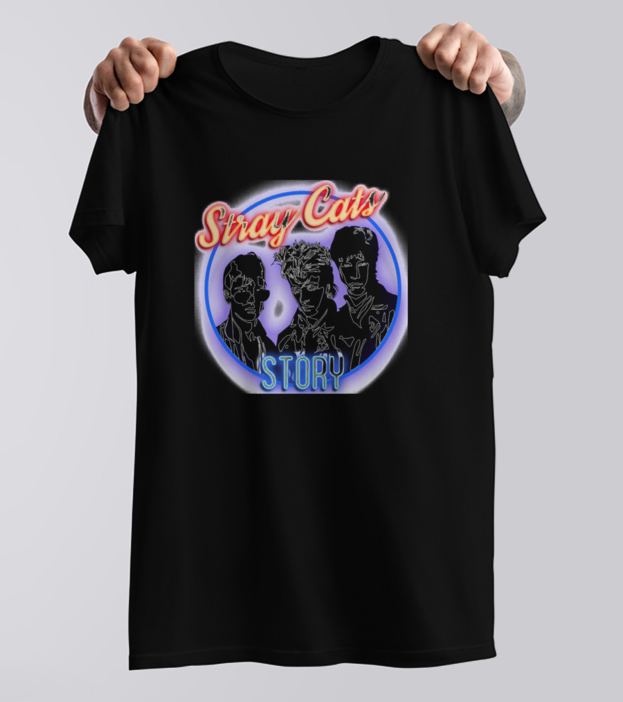 Stray Cats Story Neon Trio T-Shirt