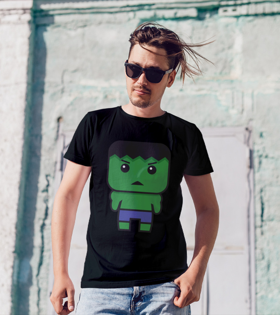 The Incredible Hulk Chibi Style Cartoon Character T-Shirt