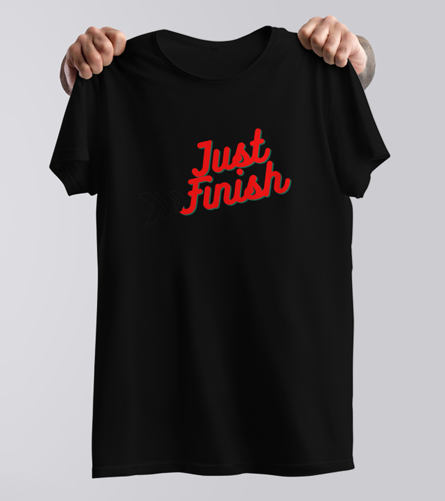 Just Finish Neon Light Bold Arrow T-Shirt