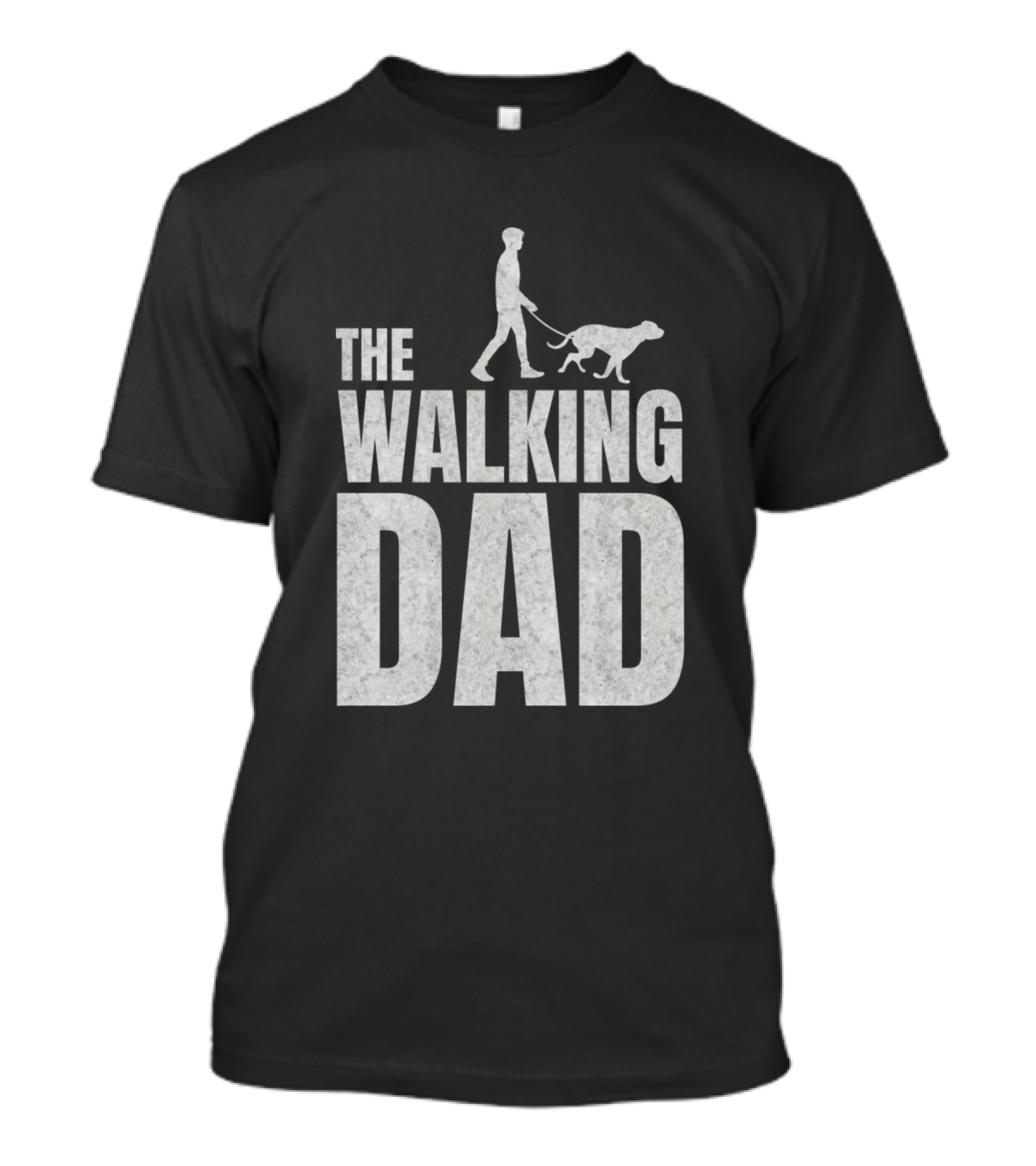 The Walking Dad Funny Daddy With Dog T-Shirt