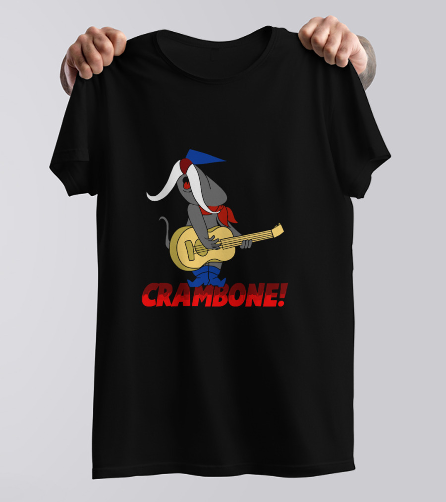 Uncle Pecos Crambone Cartoon Mouse Playing Guitar T-Shirt