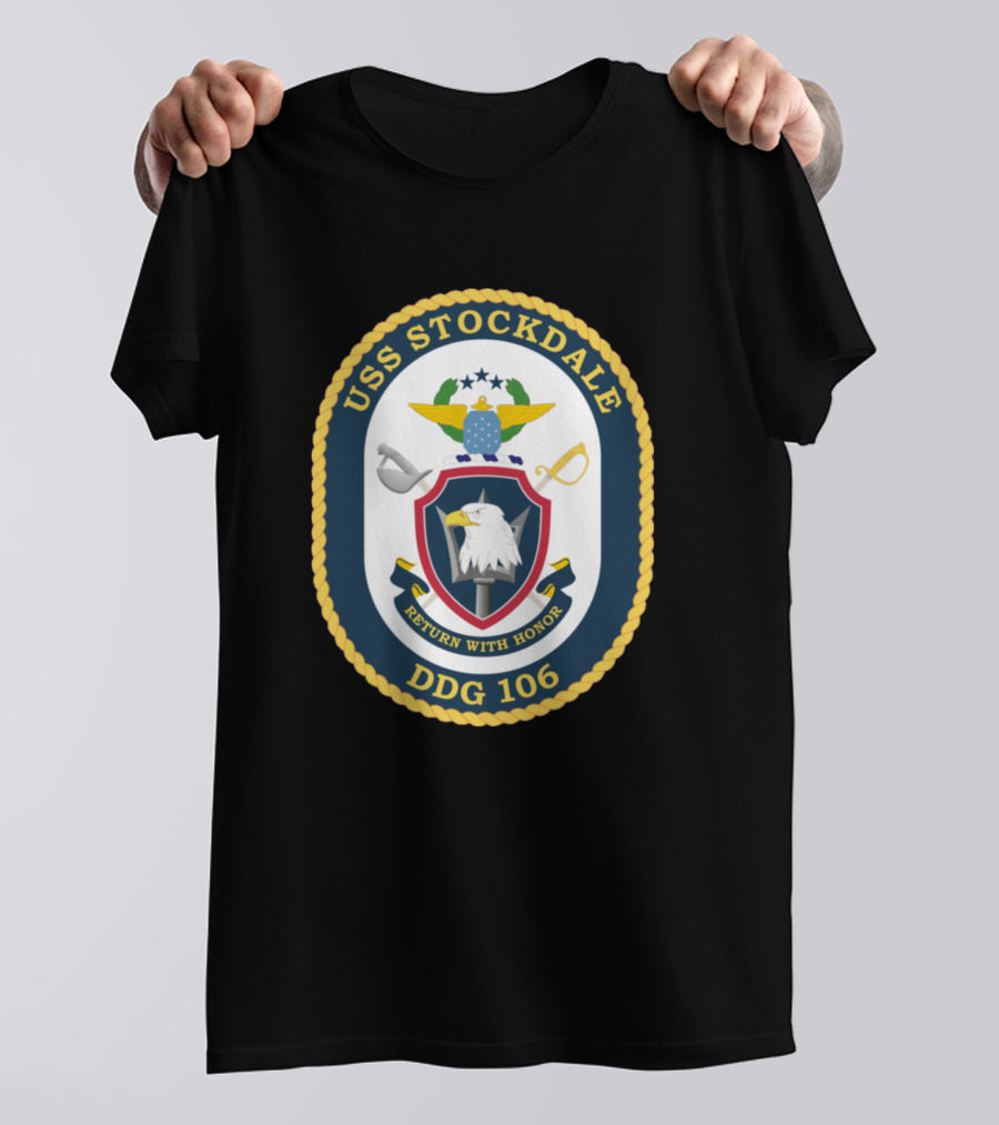 USS Stockdale DDG 106 Return With Honor Emblem T-Shirt