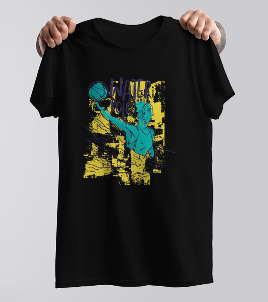 Water Polo Player In Action With Ball In Hand T-Shirt