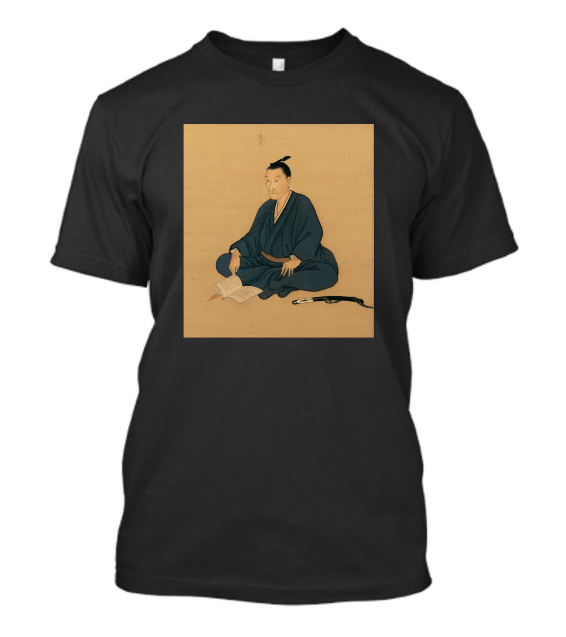 Yoshida Shoin Sitting With Book And Sword T-Shirt