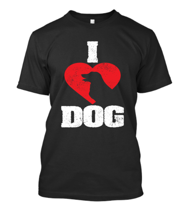 I Love Dog Labrador Heart T-Shirt