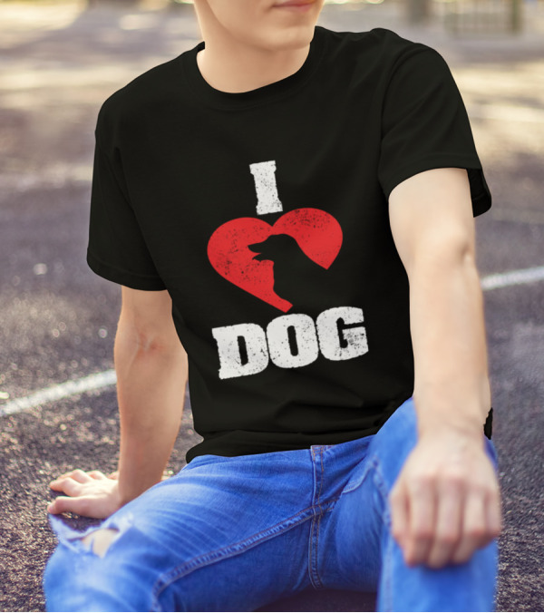 I Love Dog Labrador Heart T-Shirt