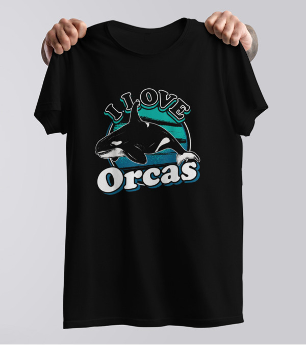 I Love Orcas 157 Killer Whale Ocean Fan T-Shirt