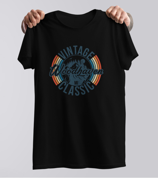 Vintage Woodhaven Michigan Classic MI T-Shirt