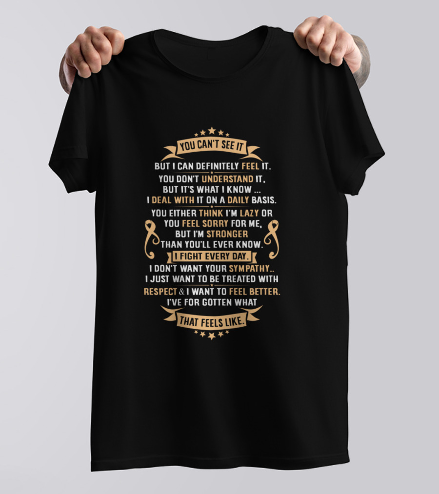 You Can't See It I Deal With It On A Daily Basis I Fight Every Day I've Forgotten What That Feels Like T-Shirt