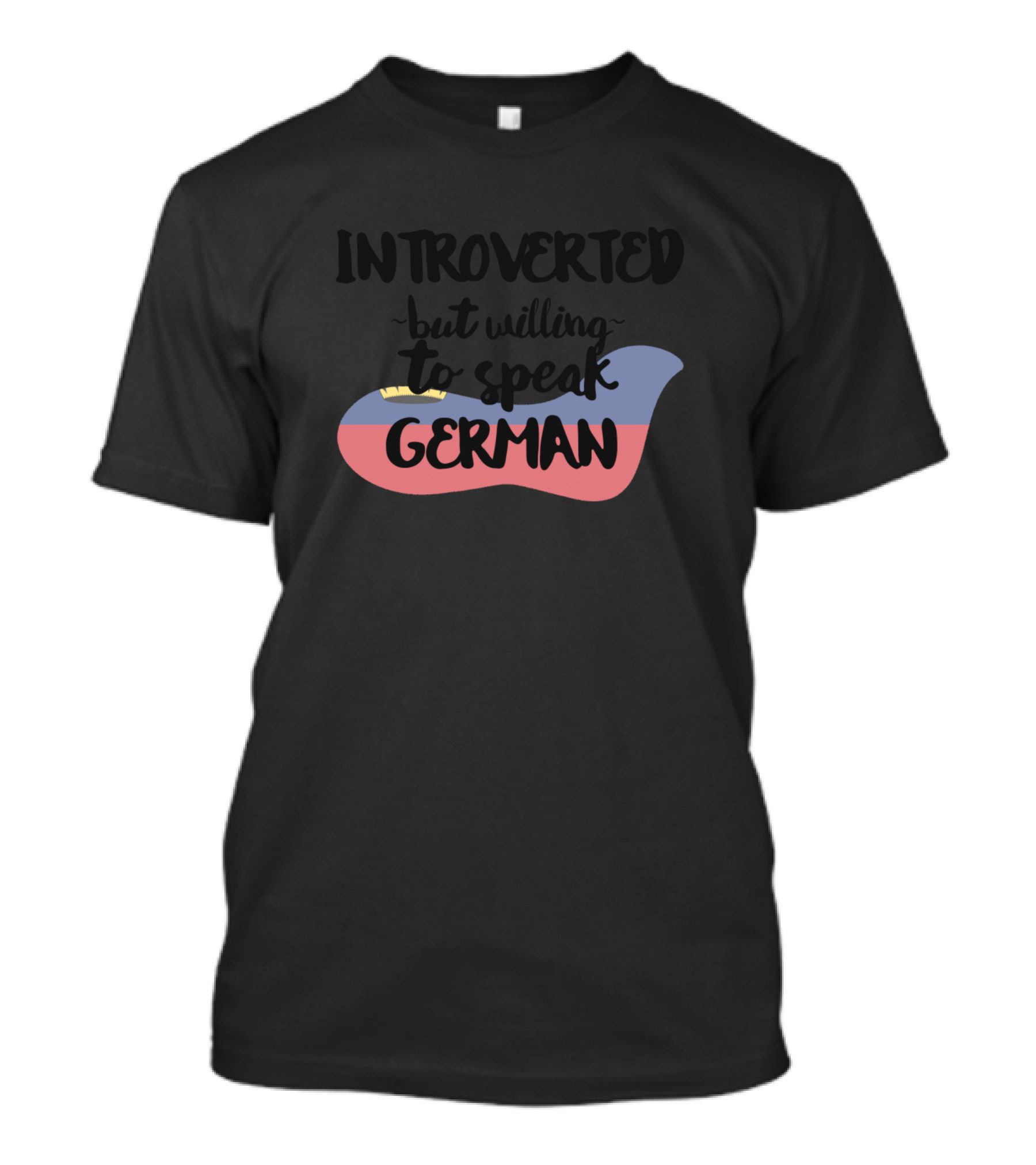 Introverted But Willing To Speak German Retro Color Wave T-Shirt