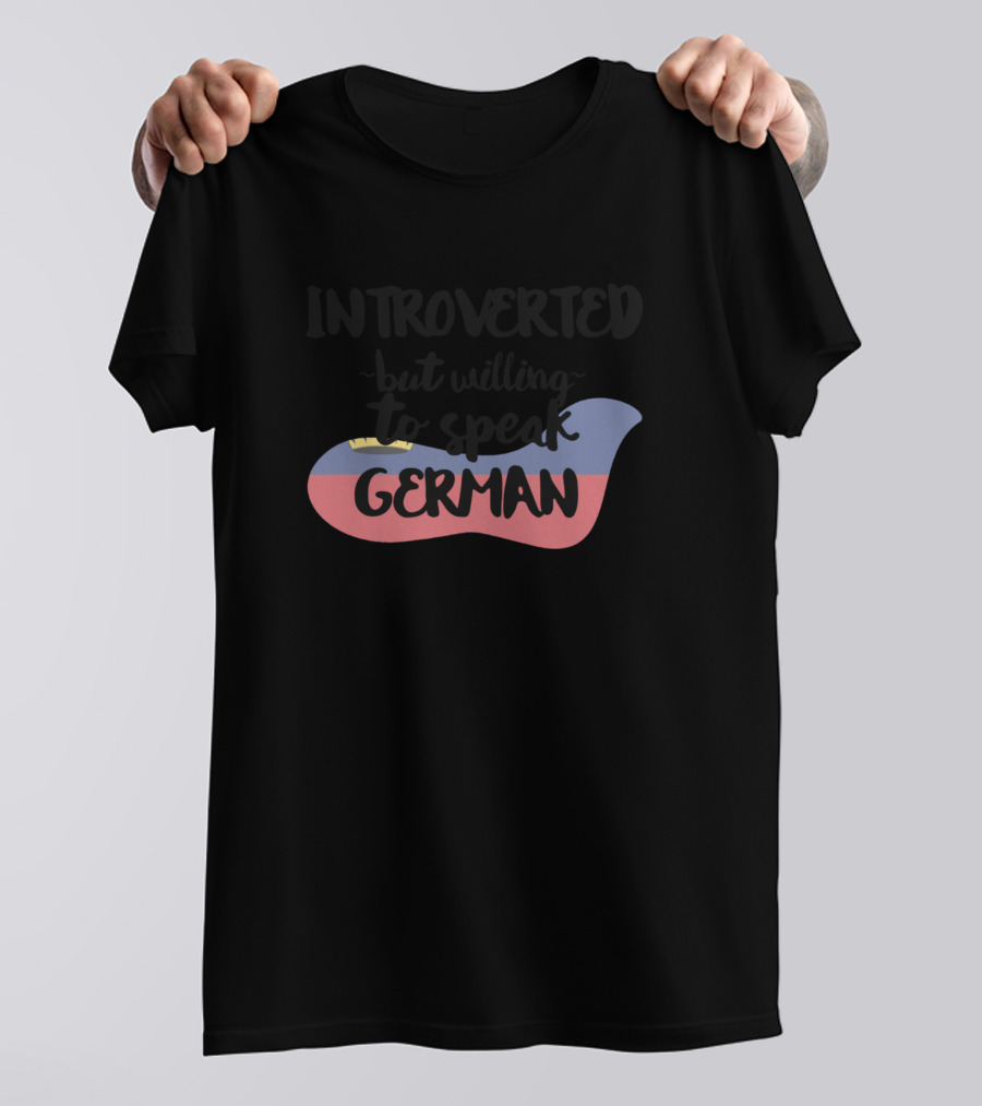 Introverted But Willing To Speak German Retro Color Wave T-Shirt