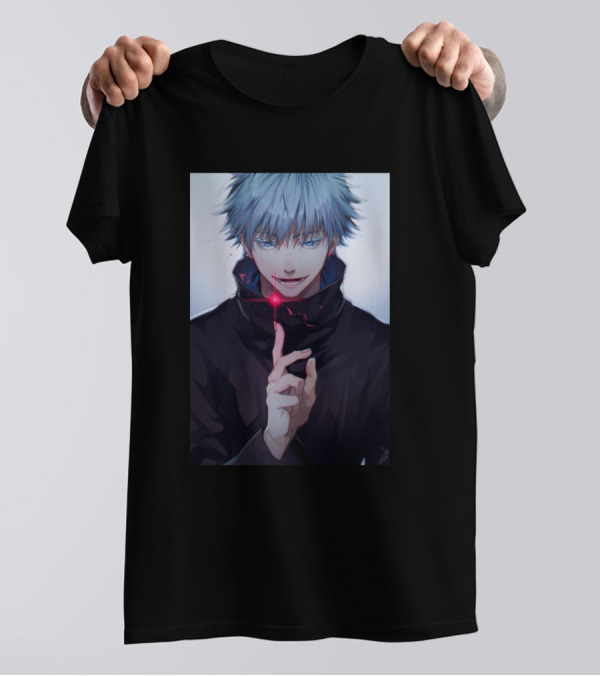 Jujutsu Kaisen Anime Sorcerer Portrait With Cursed Energy Glow T-Shirt