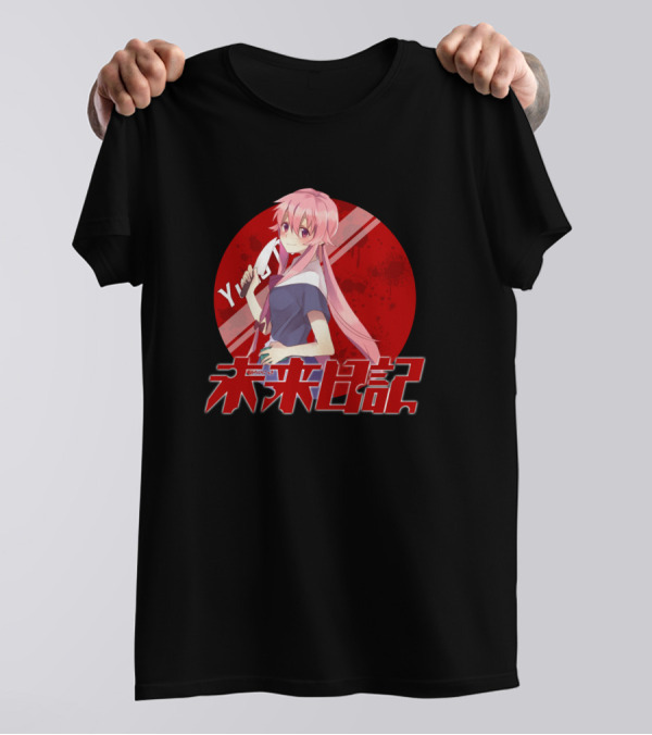 Gasai Yuno Mirai Nikki Kawaii Anime Character Fan T-Shirt