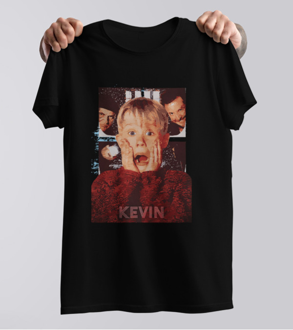 Kevin Alone Surprise Face Burglar Background T-Shirt