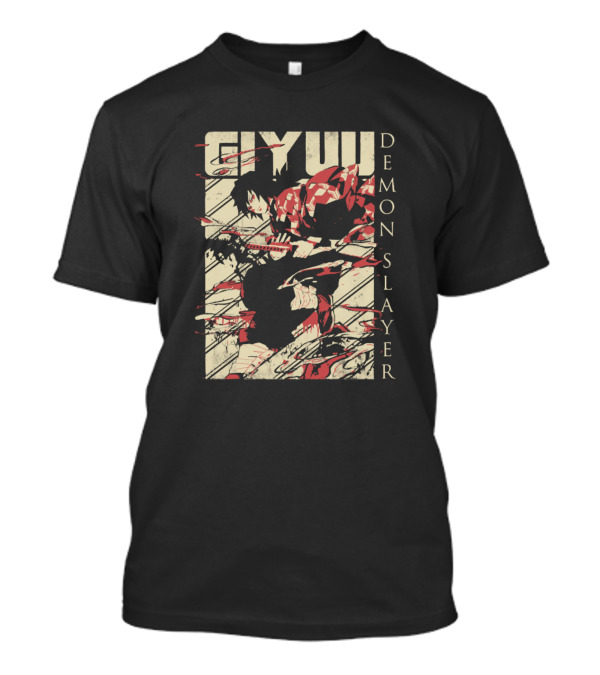 Giyuu Kimetsu No Yaiba Demon Slayer Dynamic Action Scene T-Shirt