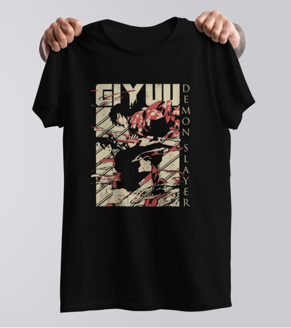 Giyuu Kimetsu No Yaiba Demon Slayer Dynamic Action Scene T-Shirt