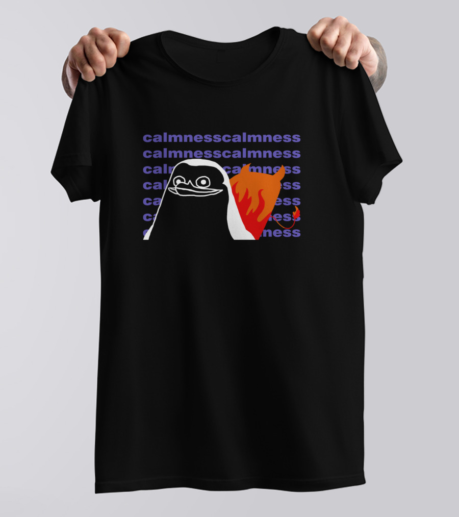 Calmness Little Penguin Flame T-Shirt