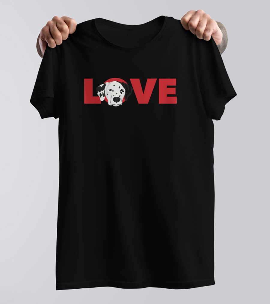 LOVE Cute Dalmatian Dog T-Shirt