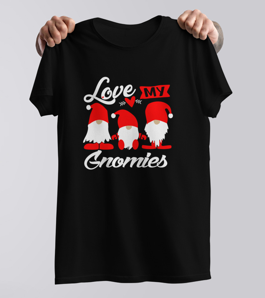 Love My Gnomies Valentine's Day Gnome Trio T-Shirt