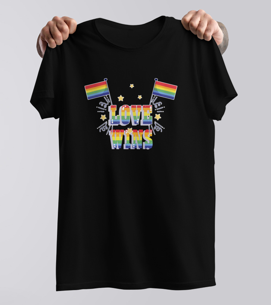 Love Wins Pride Flags T-Shirt