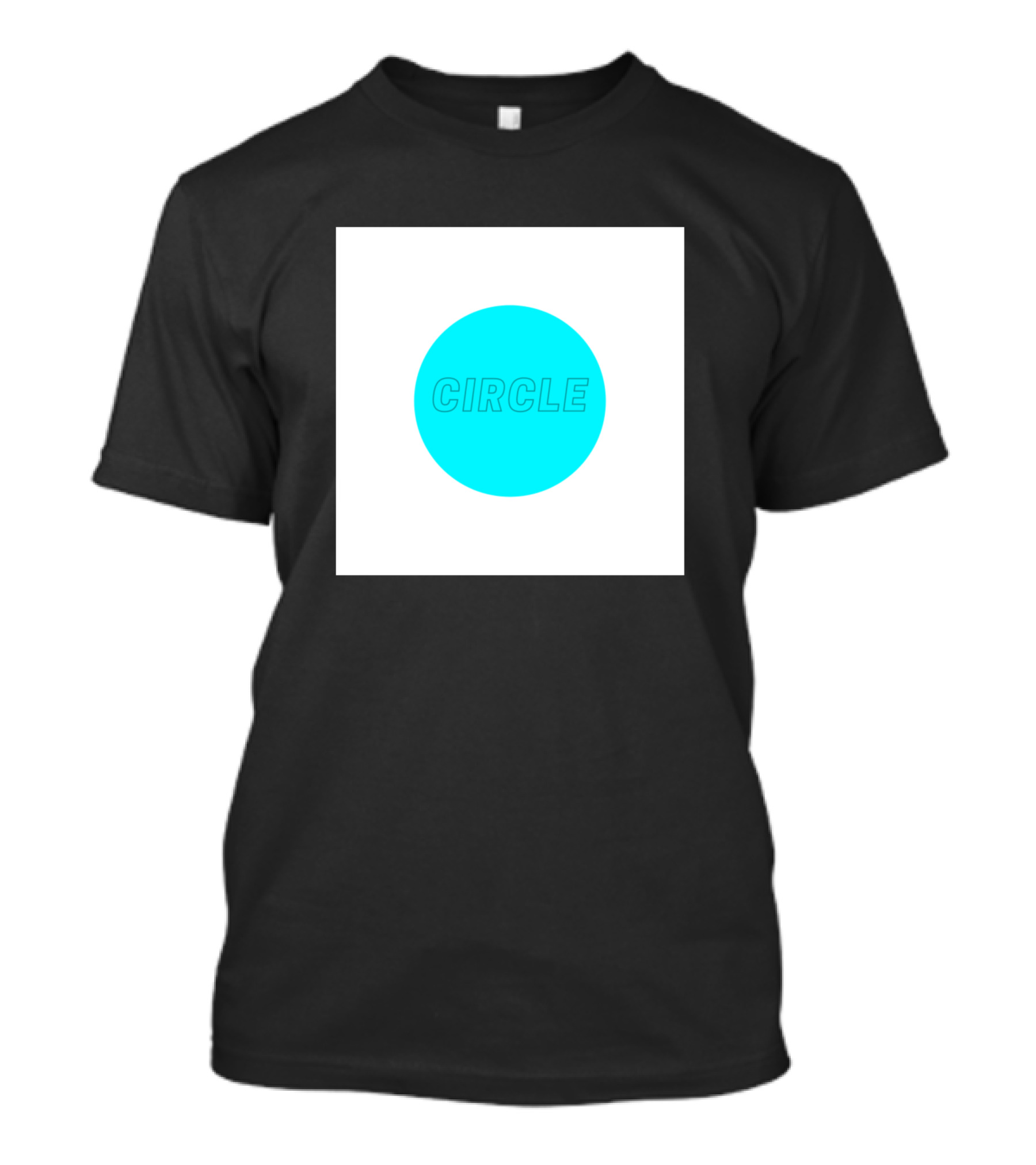 CIRCLE Minimalist Neon Blue Circle T-Shirt