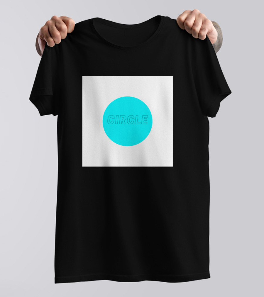 CIRCLE Minimalist Neon Blue Circle T-Shirt