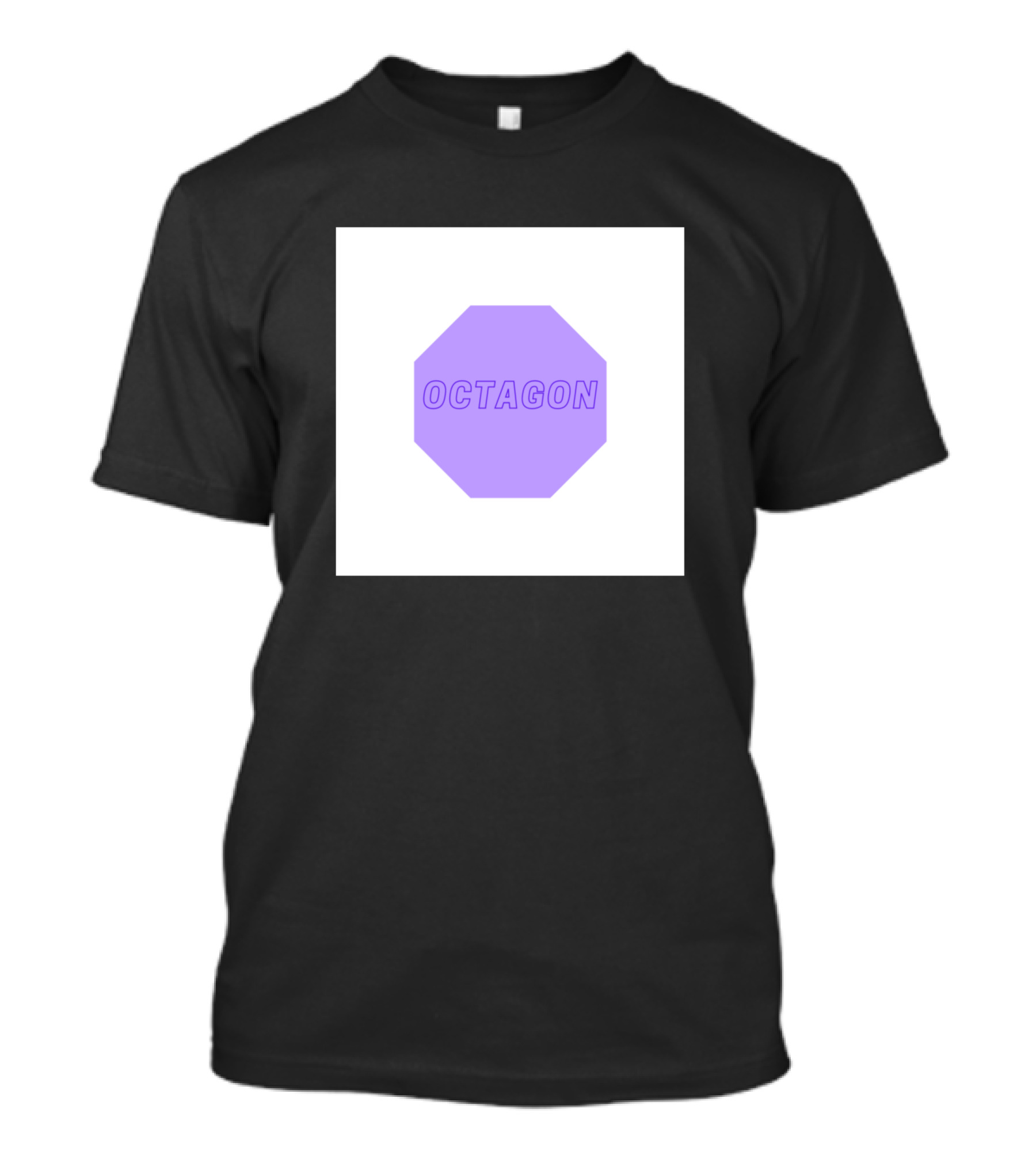 Purple Octagon Minimalist Shape With Text T-Shirt