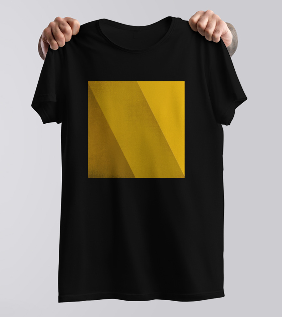 Mustard Geometric Decor Minimalist Yellow T-Shirt