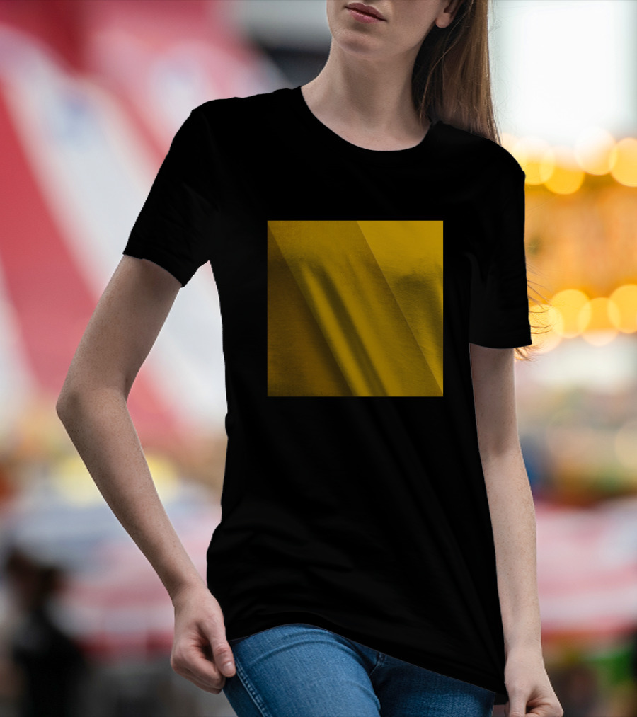 Mustard Geometric Decor Minimalist Yellow T-Shirt