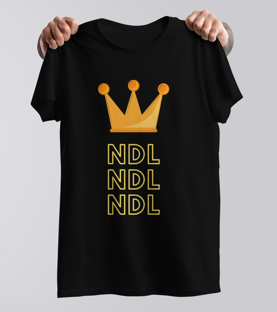 NDL Crown Icon Repeated Text Active T-Shirt