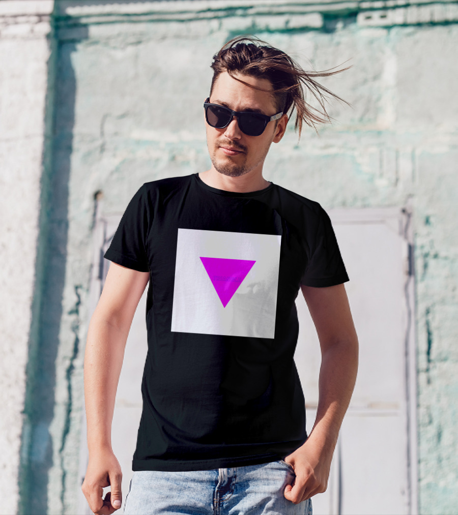 Neon Purple Triangle T-Shirt