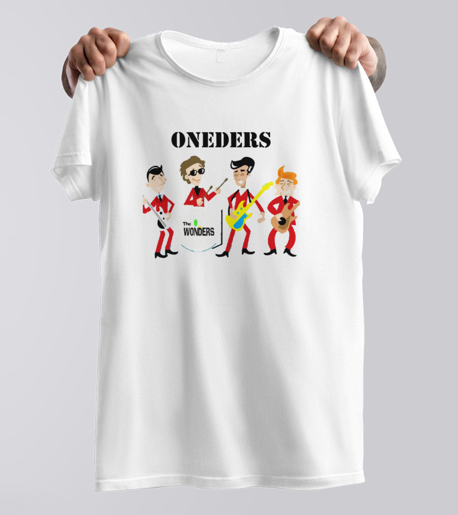 Oneders The Wonders Band Cartoon Characters T-Shirt