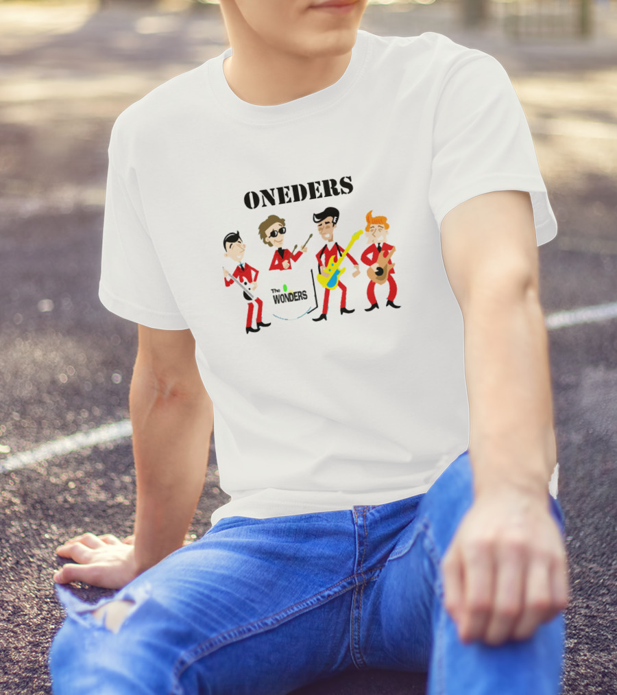 Oneders The Wonders Band Cartoon Characters T-Shirt