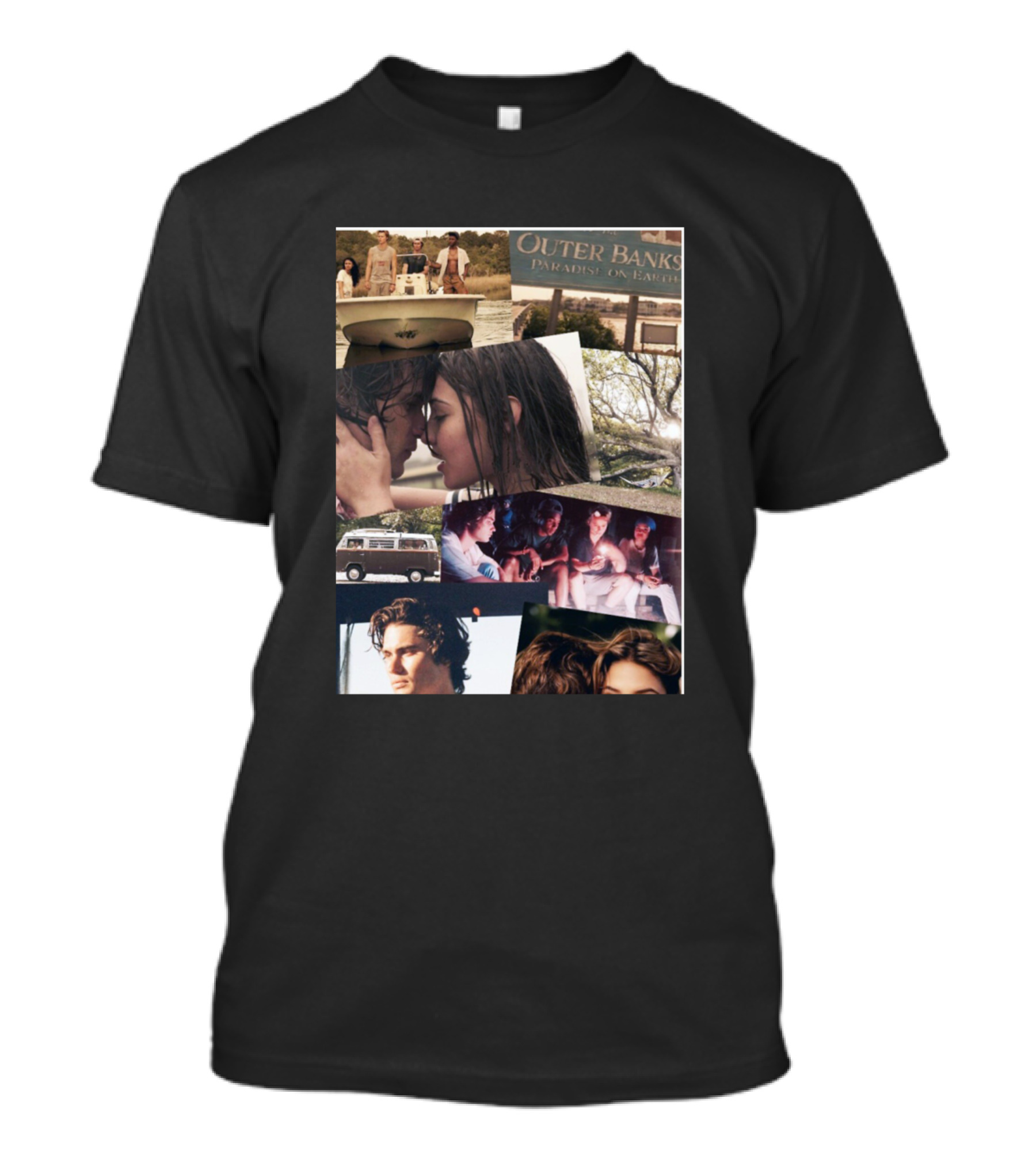 Outer Banks Paradise On Earth Collage With Summer Adventure And Romance Elements T-Shirt